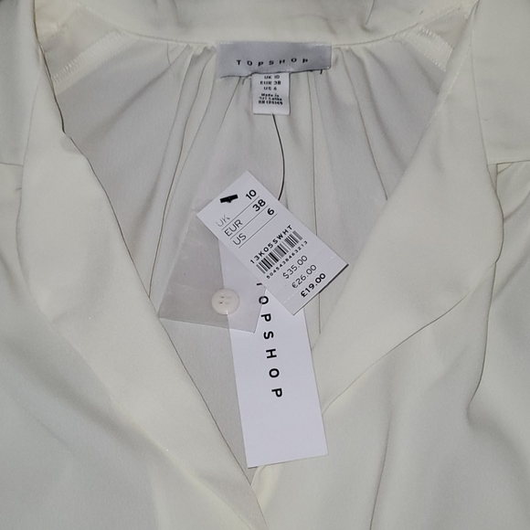 Top Shop Sheer Button Down Size 6 - Picture 4 of 6